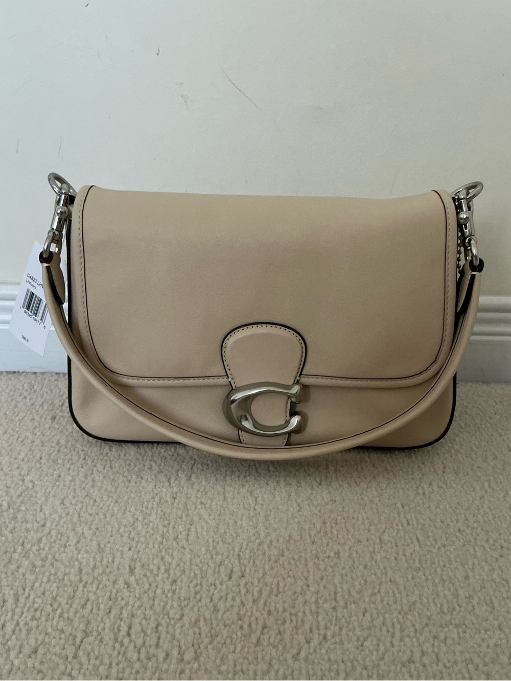 Coach - Soft Tabby Shoulder Bag in Silver/Ivory - Picture 3 of 12